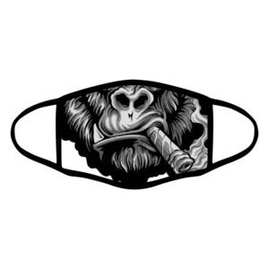 mascherina bordo nero gorilla sigaro personalizzata covid19 lavabile