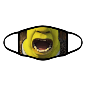 mascherina bordo nero shrek personalizzata covid19 lavabile