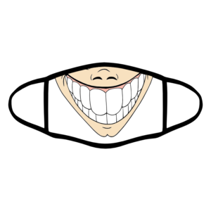 mascherina bordo nero sorriso cinese personalizzata covid19 lavabile divertente simpatica