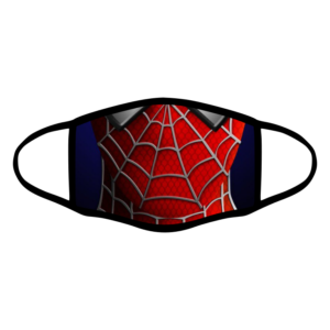 mascherina bordo nero uomo ragno spiderman clark kent personalizzata covid19 lavabile
