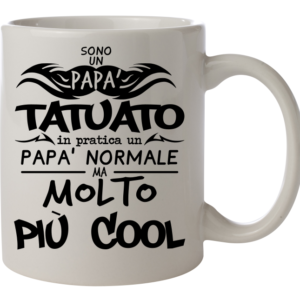 tazza papà tatuato tattoo dad father amante